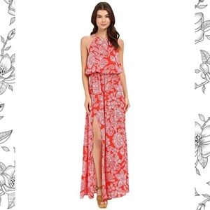 EUC SMYM Heather Halter Maxi Dress, Size Lrg